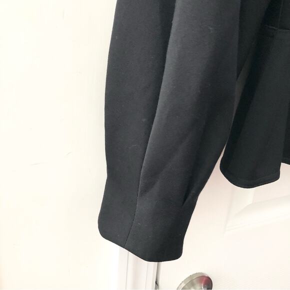 Louis Feraud Black Wool Vintage Puffed Cinch Sleeve Peplum Short Blazer Jacket 8 - Picture 4 of 14